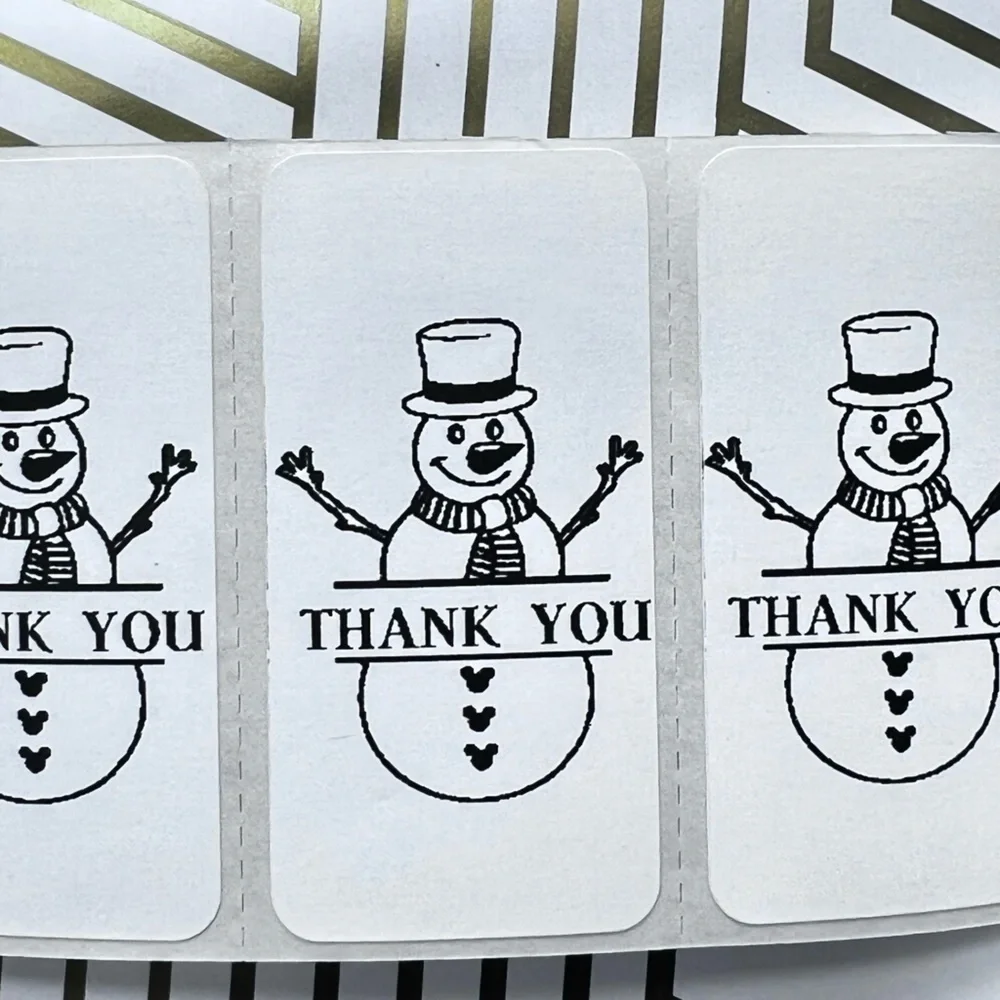 Pack of 100 Stickers | Thank you stickers for Christmas |Packaging Supplies